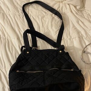 Steve Madden Quilted Black Tote Bag